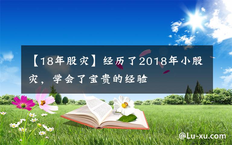 【18年股灾】经历了2018年小股灾,学会了宝贵的经验
