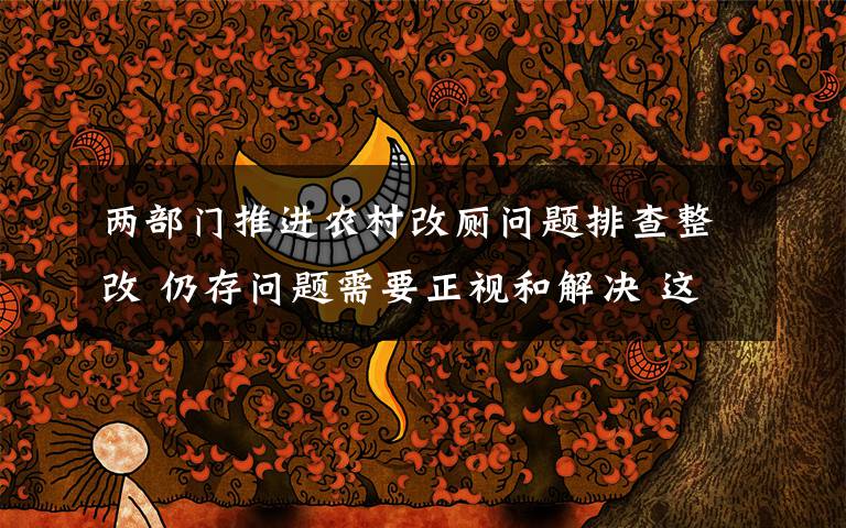 两部门推进农村改厕问题排查整改 仍存问题需要正视和解决 这意味着什么?