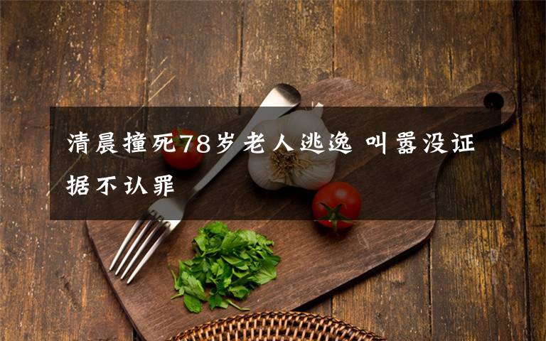 清晨撞死78岁老人逃逸 叫嚣没证据不认罪