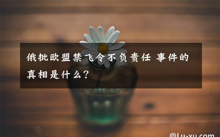 俄批欧盟禁飞令不负责任 事件的真相是什么?