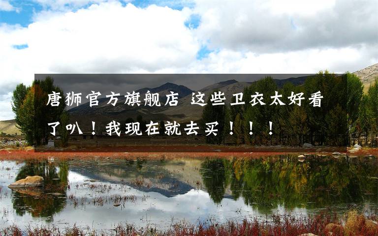 唐狮官方旗舰店 这些卫衣太好看了叭！我现在就去买！！！