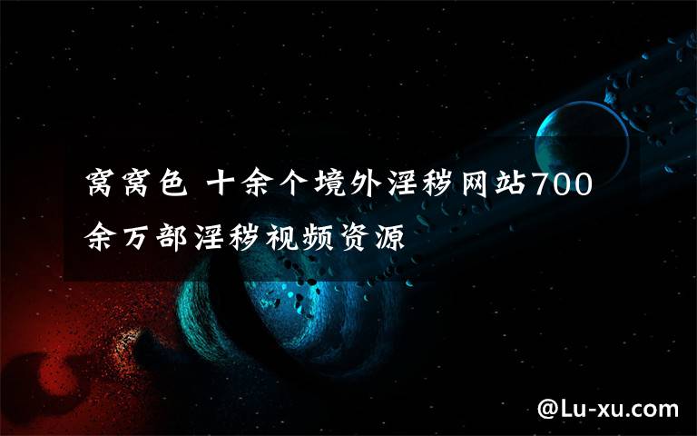 窝窝色 十余个境外淫秽网站700余万部淫秽视频资源