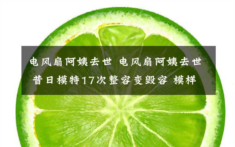 电风扇阿姨去世 电风扇阿姨去世 昔日模特17次整容变毁容 模样骇人