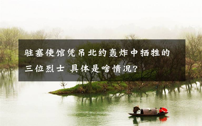 驻塞使馆凭吊北约轰炸中牺牲的三位烈士 具体是啥情况?