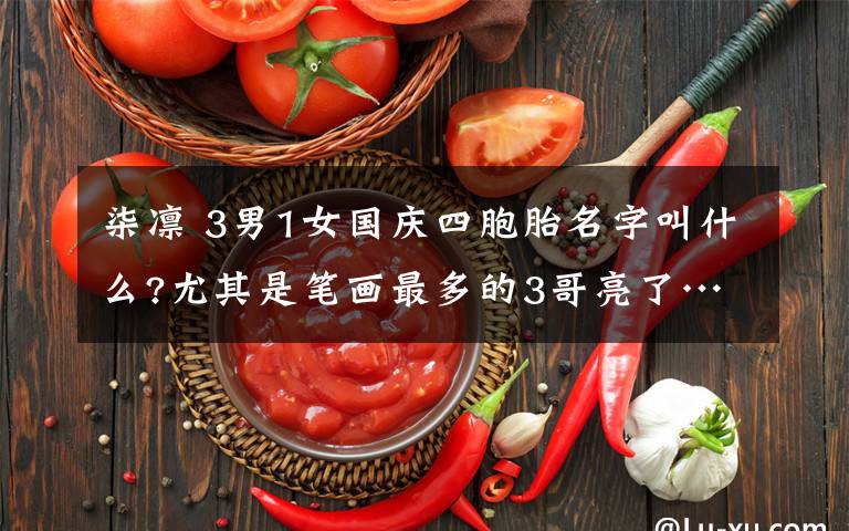 柒凛 3男1女国庆四胞胎名字叫什么?尤其是笔画最多的3哥亮了……