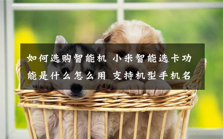 如何选购智能机 小米智能选卡功能是什么怎么用 支持机型手机名单介绍