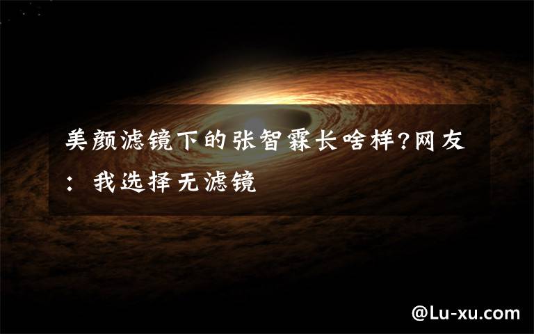 美颜滤镜下的张智霖长啥样?网友:我选择无滤镜