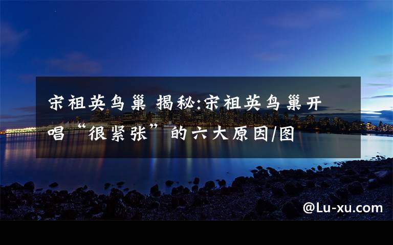 宋祖英鸟巢 揭秘:宋祖英鸟巢开唱“很紧张”的六大原因/图