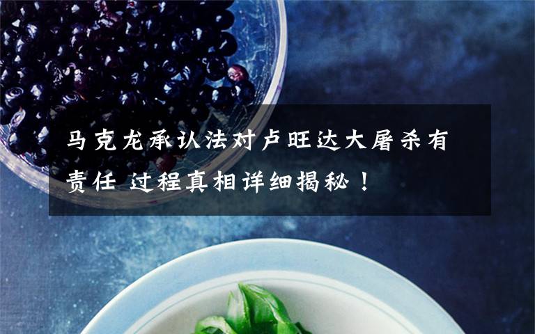 马克龙承认法对卢旺达大屠杀有责任 过程真相详细揭秘!