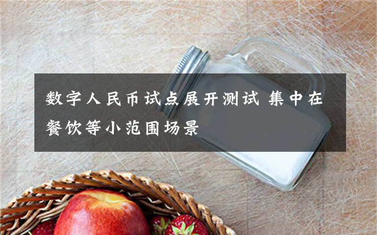 数字人民币试点展开测试 集中在餐饮等小范围场景