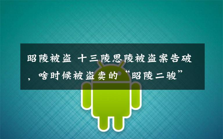 昭陵被盗 十三陵思陵被盗案告破,啥时候被盗卖的“昭陵二骏”才能回到祖国