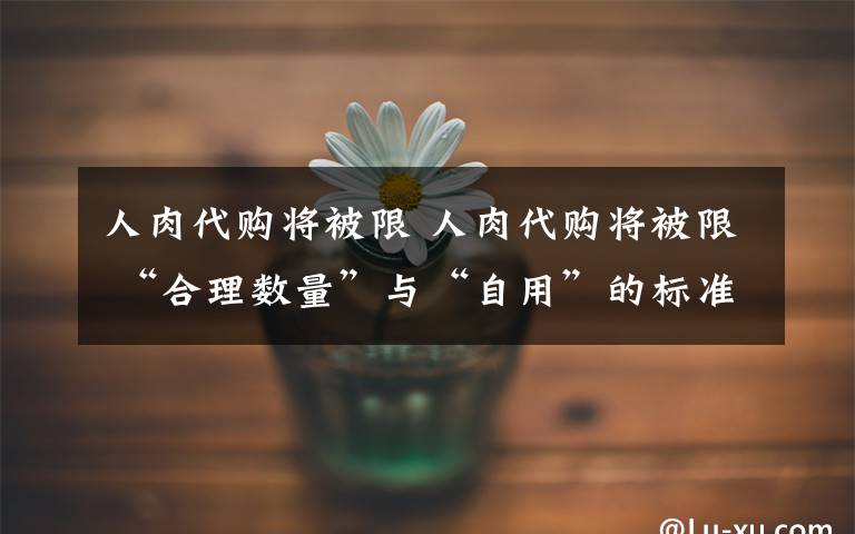 人肉代购将被限 人肉代购将被限 “合理数量”与“自用”的标准是怎样的?