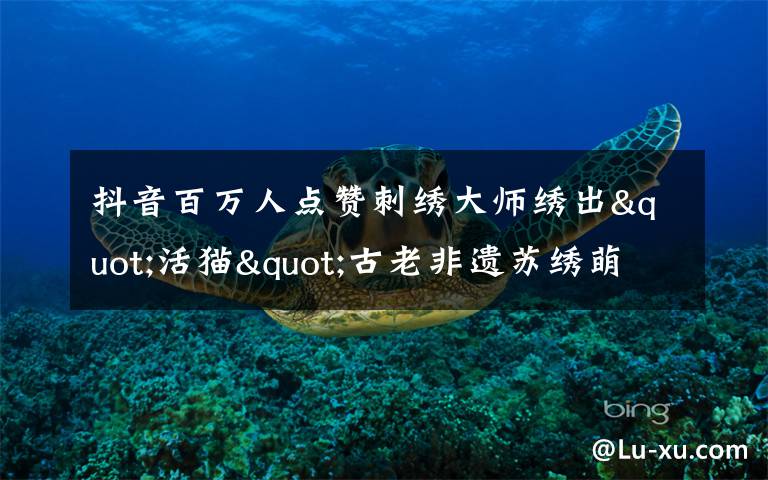 抖音百万人点赞刺绣大师绣出"活猫"古老非遗苏绣萌翻网友