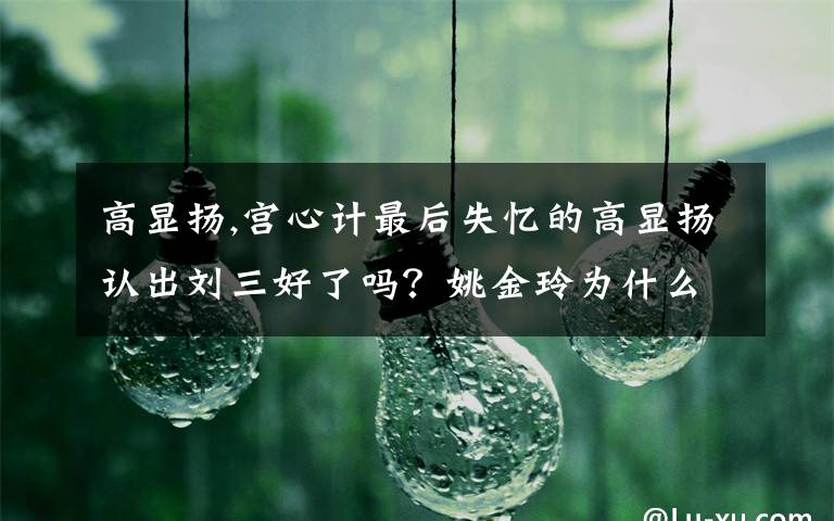 高显扬,宫心计最后失忆的高显扬认出刘三好了吗?姚金玲为什么把自己当作三好?尚宫局只剩下谭司膳和钟雪霞了。