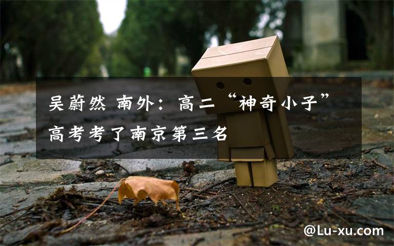 吴蔚然 南外:高二“神奇小子”高考考了南京第三名