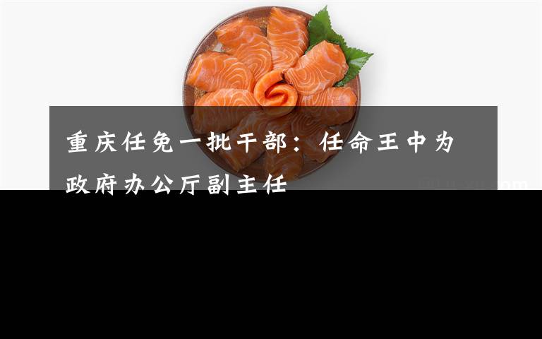 重庆任免一批干部:任命王中为政府办公厅副主任