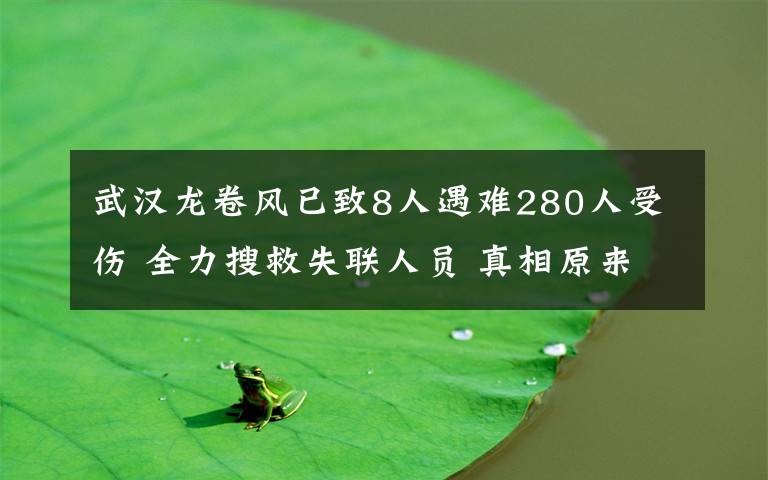 武汉龙卷风已致8人遇难280人受伤 全力搜救失联人员 真相原来是这样！