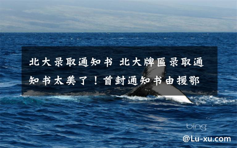 北大录取通知书 北大牌匾录取通知书太美了!首封通知书由援鄂医护送给湖北考生