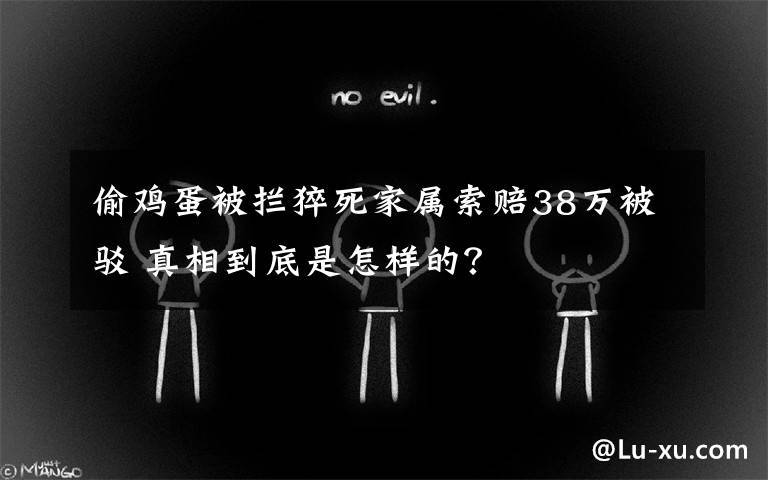 偷鸡蛋被拦猝死家属索赔38万被驳 真相到底是怎样的?
