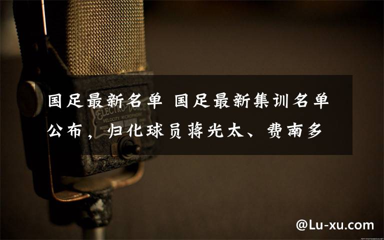 国足最新名单 国足最新集训名单公布,归化球员蒋光太、费南多入选