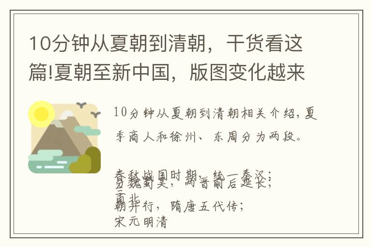 10分钟从夏朝到清朝,干货看这篇!夏朝至新中国,版图变化越来越大
