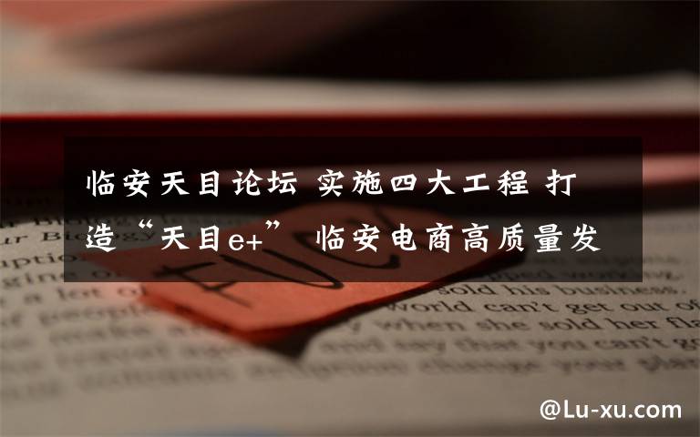 临安天目论坛 实施四大工程 打造“天目e+” 临安电商高质量发展解读