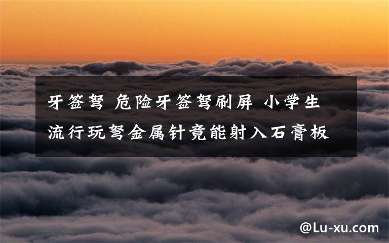 牙签弩 危险牙签弩刷屏 小学生流行玩弩金属针竟能射入石膏板
