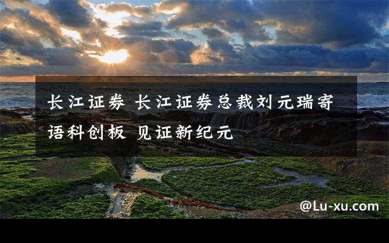 长江证券 长江证券总裁刘元瑞寄语科创板 见证新纪元