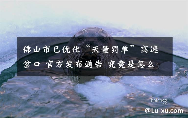 佛山市已优化“天量罚单”高速岔口 官方发布通告 究竟是怎么一回事?