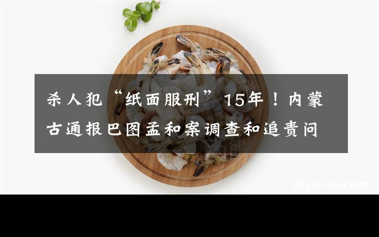 杀人犯“纸面服刑”15年!内蒙古通报巴图孟和案调查和追责问责情况