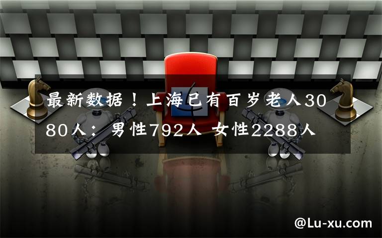最新数据!上海已有百岁老人3080人:男性792人 女性2288人