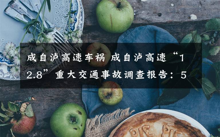 成自泸高速车祸 成自泸高速“12.8”重大交通事故调查报告:5人被刑拘