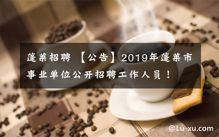 蓬莱招聘 【公告】2019年蓬莱市事业单位公开招聘工作人员!
