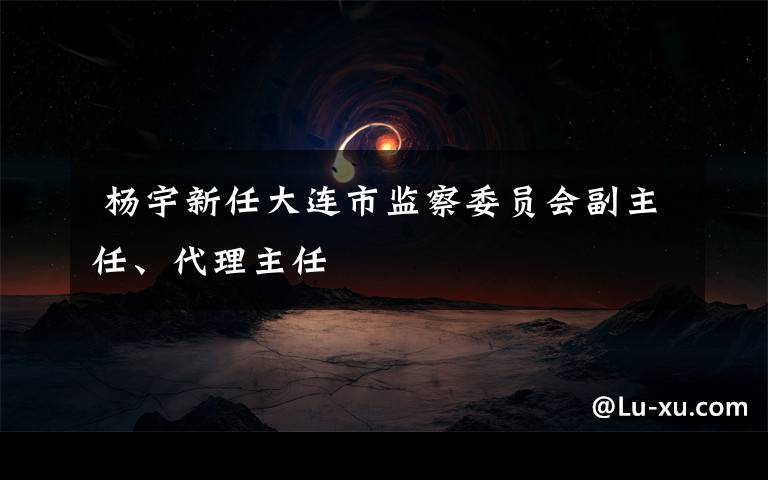  杨宇新任大连市监察委员会副主任、代理主任