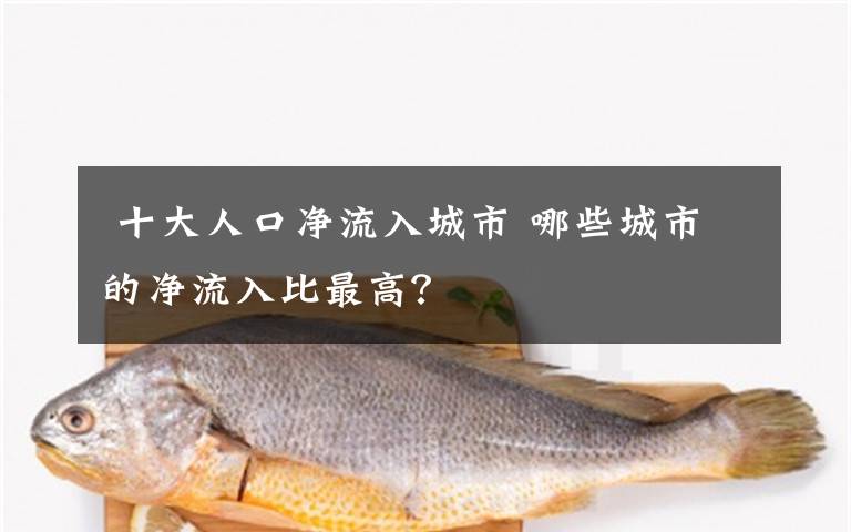十大人口净流入城市 哪些城市的净流入比最高?
