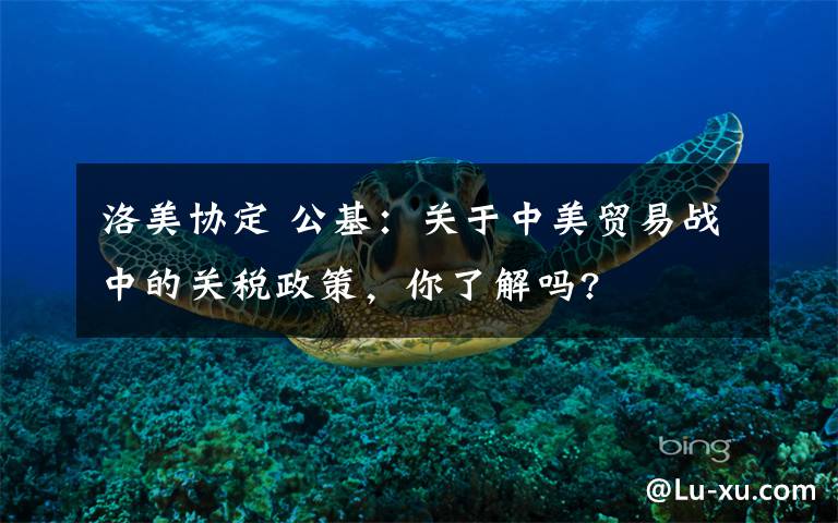洛美协定 公基:关于中美贸易战中的关税政策,你了解吗?