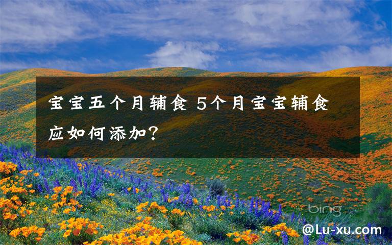 宝宝五个月辅食 5个月宝宝辅食应如何添加?