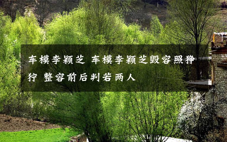 车模李颖芝 车模李颖芝毁容照狰狞 整容前后判若两人