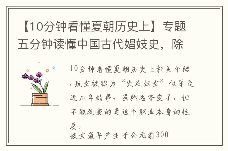 【10分钟看懂夏朝历史上】专题五分钟读懂中国古代娼妓史,除了“性”还有更多你不知道的事