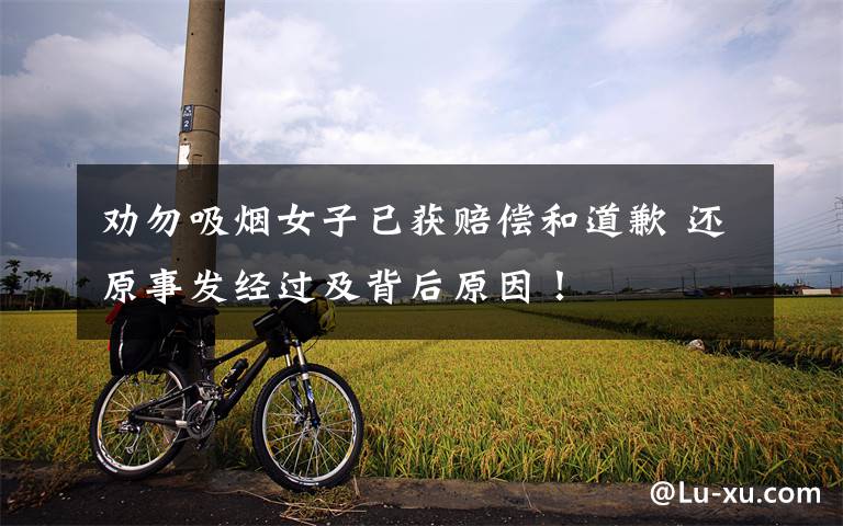 劝勿吸烟女子已获赔偿和道歉 还原事发经过及背后原因!