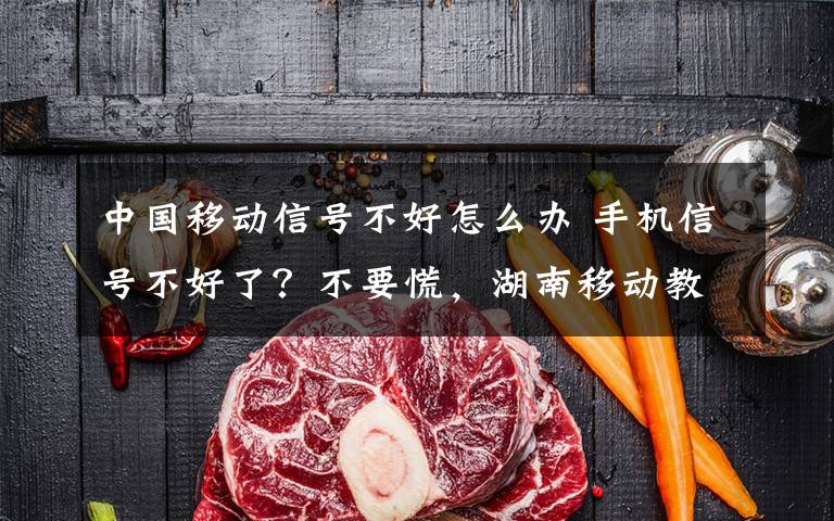 中国移动信号不好怎么办 手机信号不好了?不要慌,湖南移动教你怎么调整