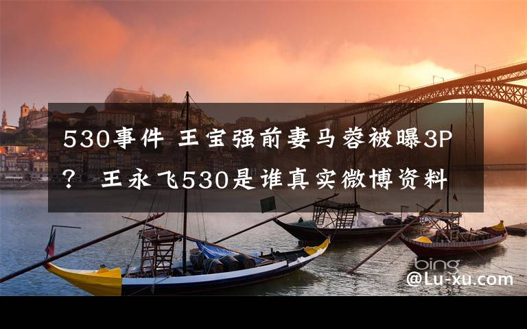 530事件 王宝强前妻马蓉被曝3P? 王永飞530是谁真实微博资料背景
