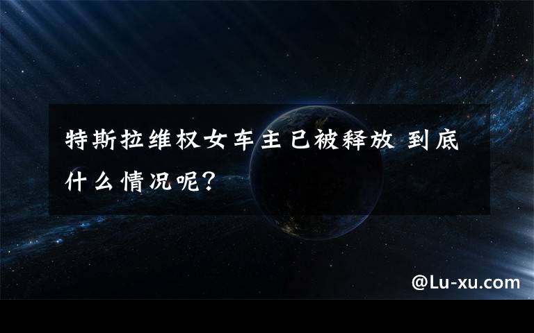 特斯拉维权女车主已被释放 到底什么情况呢?