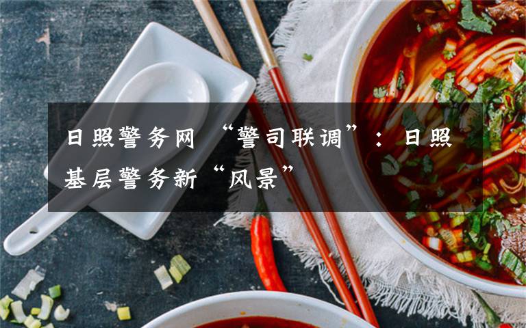 日照警务网 “警司联调”:日照基层警务新“风景”