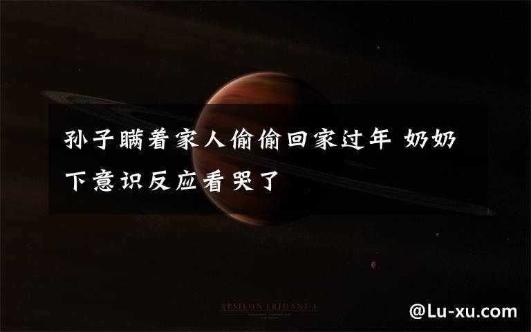 孙子瞒着家人偷偷回家过年 奶奶下意识反应看哭了