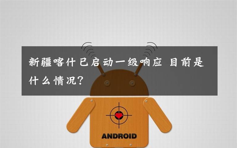 新疆喀什已启动一级响应 目前是什么情况?