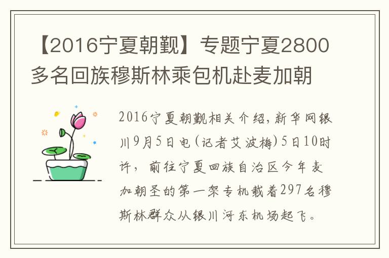 【2016宁夏朝觐】专题宁夏2800多名回族穆斯林乘包机赴麦加朝觐