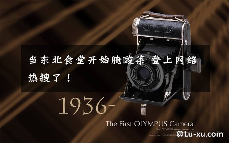 当东北食堂开始腌酸菜 登上网络热搜了!