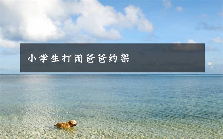 小学生打闹爸爸约架