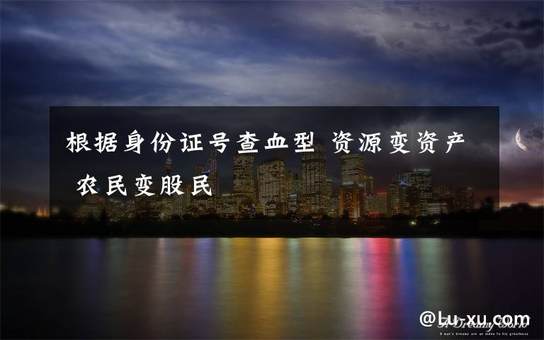 根据身份证号查血型 资源变资产 农民变股民